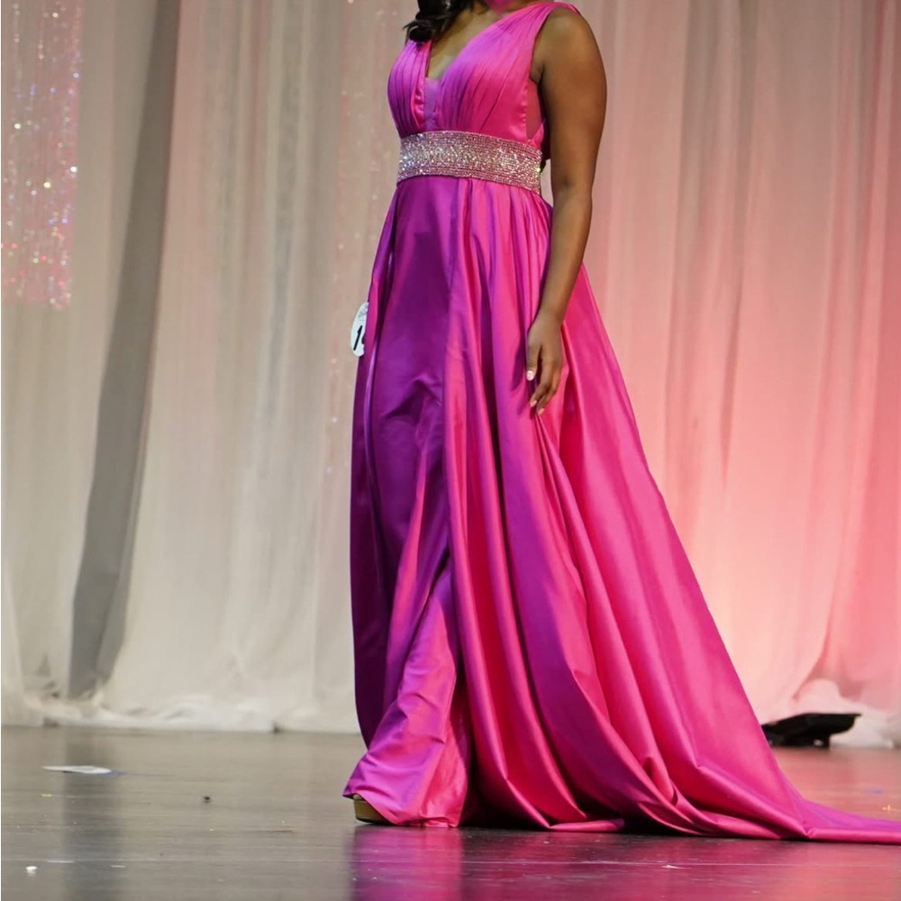 Jovani Fuchsia and Purple Prom Dress